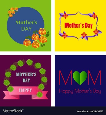 Happy mothers day calligraphy background vector image