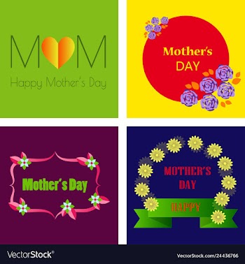 Happy mothers day calligraphy background vector image