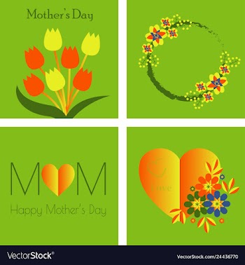 Happy mothers day calligraphy background vector image