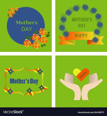 Happy mothers day calligraphy background vector image