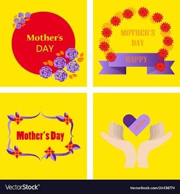 Happy mothers day calligraphy background vector image