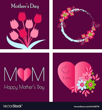 Happy mothers day calligraphy background vector image