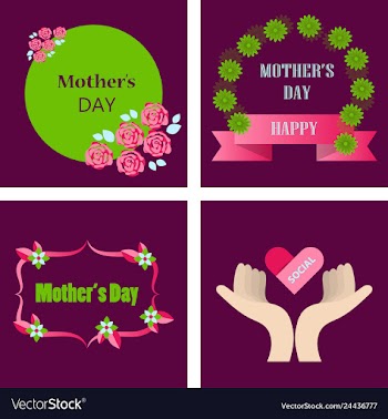 Happy mothers day calligraphy background vector image