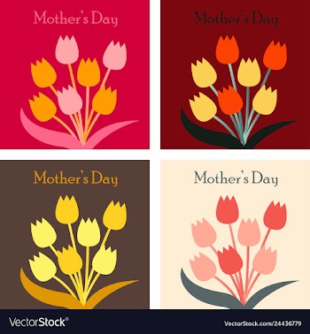 Happy mothers day calligraphy background vector image