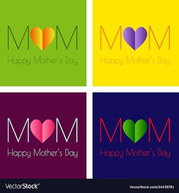 Happy mothers day calligraphy background vector image