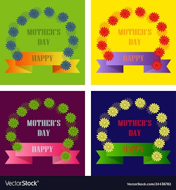 Happy mothers day calligraphy background vector image