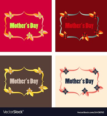 Happy mothers day calligraphy background vector image
