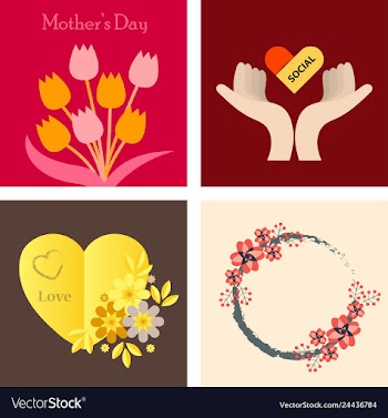 Happy mothers day calligraphy background vector image