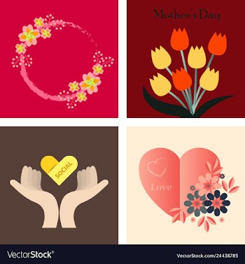 Happy mothers day calligraphy background vector image