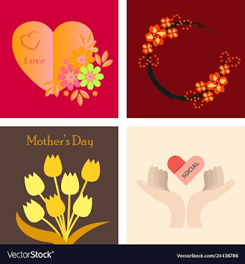 Happy mothers day calligraphy background vector image