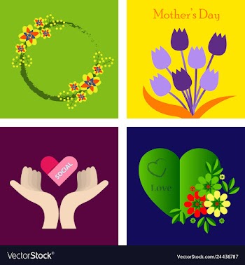 Happy mothers day calligraphy background vector image