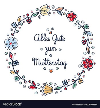Happy mothers day greeting card in deutsche vector image