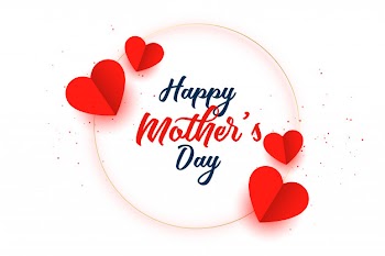 Happy mothers day hearts celebration card design Free Vector
