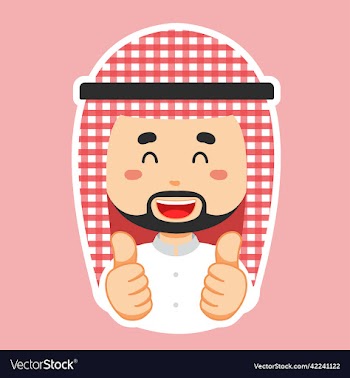 happy muslim character sticker