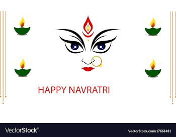 Happy navratri vector image