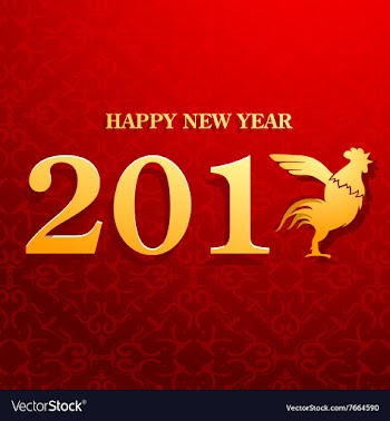  					Happy New Year 2017 vector image														