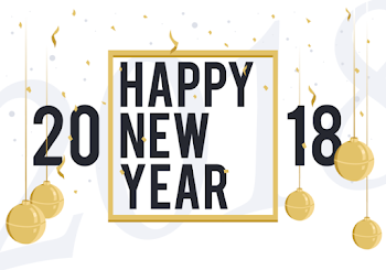 Happy New Year 2018 Free Vector Illustration