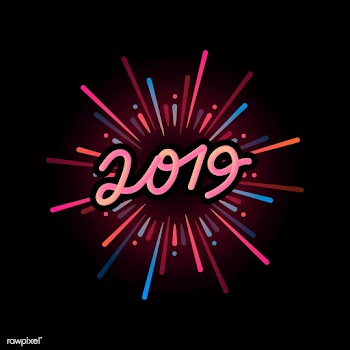 Happy new year 2019 badge vector | Free stock vector - 532828
