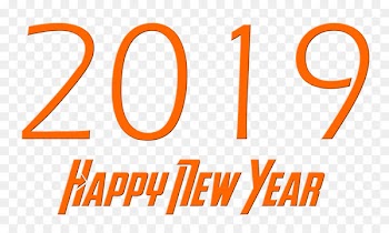 Happy New Year 2019 Gold.png - 2019 New Year 