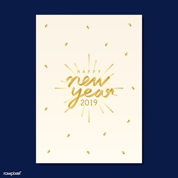 Happy new year 2019 greeting card vector | Free stock vector - 532826