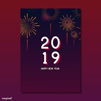 Happy new year 2019 greeting card vector | Free stock vector - 532836