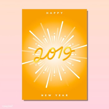 Happy new year 2019 greeting card vector | Free stock vector - 532849
