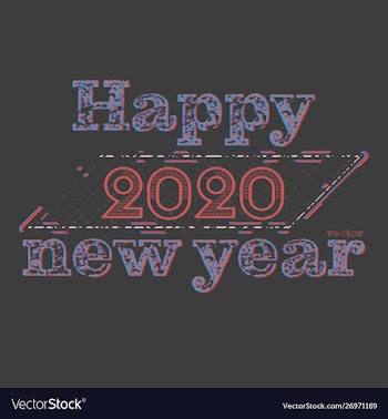 Happy new year 2020 concepts scene vector image