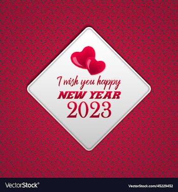 happy new year 2023 banner with pink background