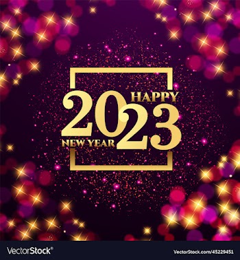 happy new year 2023 banner with shiny background