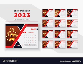 happy new year 2023 desk calendar