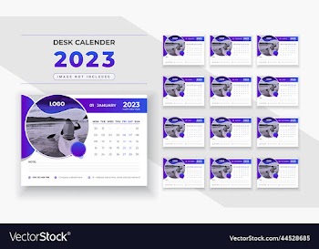 happy new year 2023 desk calendar simple corporate