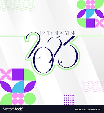 happy new year 2023 geometric abstract