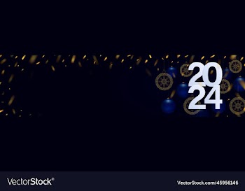 happy new year 2024 silvery numbers snowflakes