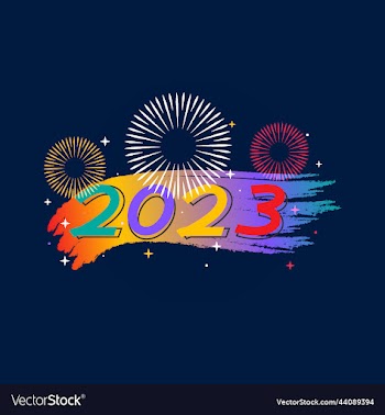 happy new year abstract full color