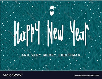 Happy new year and very merry christmas vector image