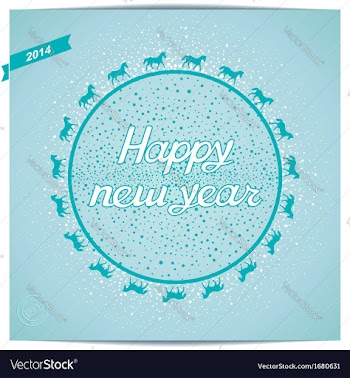Happy New Year Card greeting vector image
