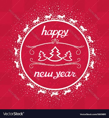 Happy New Year Card greeting vector image
