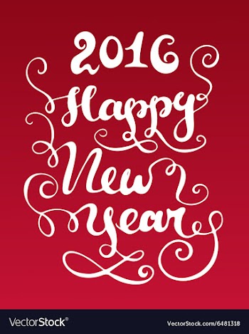  					Happy new year card vector image														