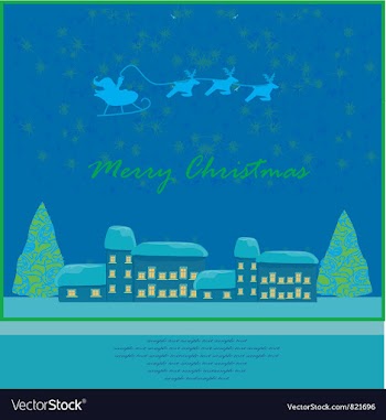 Happy New year card with Santa vector image