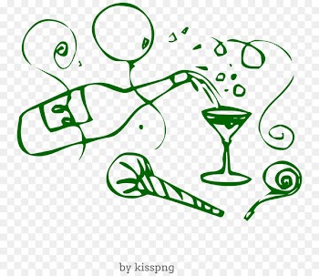 Happy New Year - Champagne, Cheers.png -  