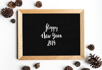 Happy new year greeting design mockup | Free stock psd mockup - 516399