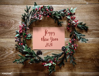 Happy new year greeting design mockup | Free stock psd mockup - 516417
