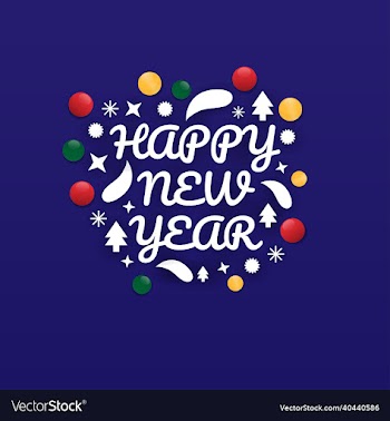 happy new year lettering design