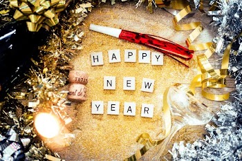 Happy New Year Letters And Gold