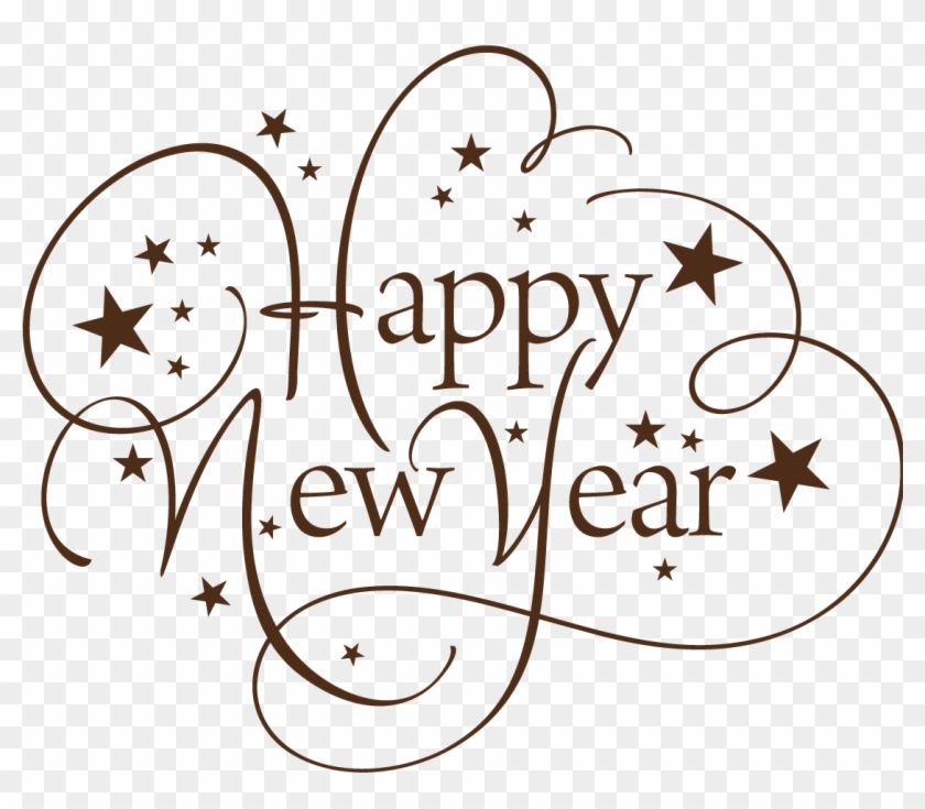 Happy New Year Png With Thin Text Transparent Png Stickpng - Happy New Year Png