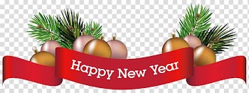 Happy New Year signage, Christmas decoration New Year , Merry Christmas Decorative Ornament transparent background PNG clipart