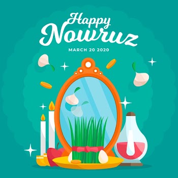 Happy nowruz event hand drawn design Free Vector