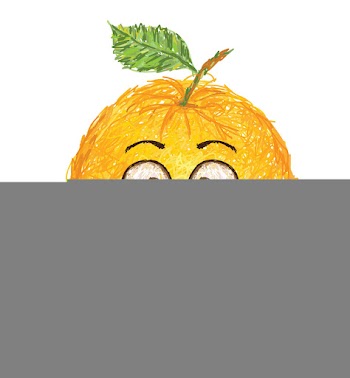 Happy orange fruit vector image