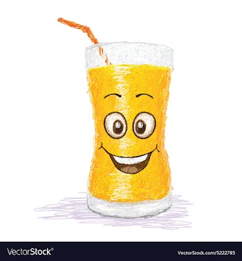 Happy orange juice vector image