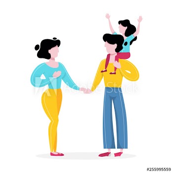Happy parents with child